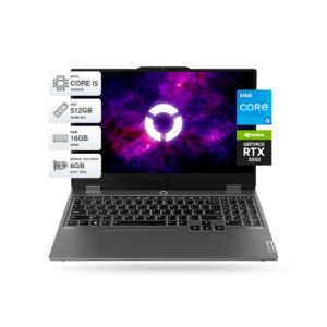 Laptop Gaming Lenovo LOQ 15IAX9 15.6″ FHD 144hz, Core i5-12450HX, 16GB DDR5, SSD 512GB M.2, RTX 3050 6GB GDDR6, FreeDOS | 83GS00JULM16 1